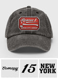 Due Fire Department Hat - Personalized Firefighter Washed Denim Cap