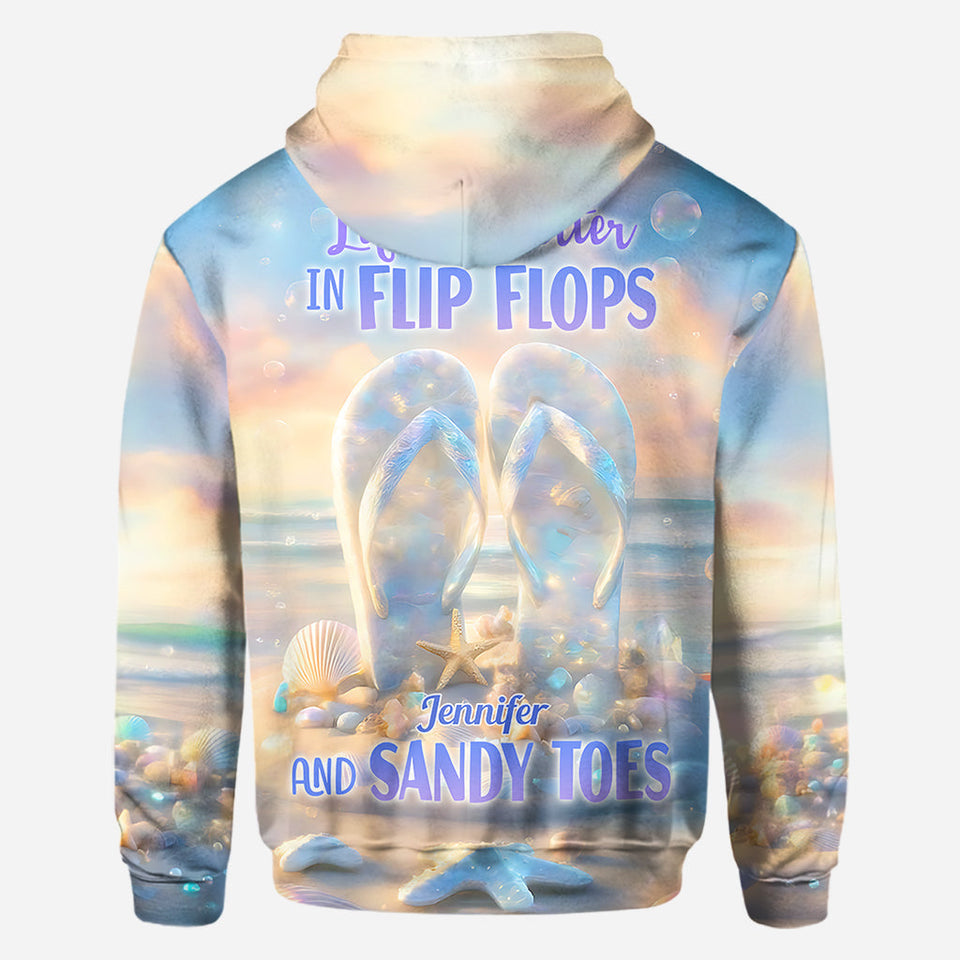 Life Is Better With Flipflops - Personalized Sea Lover All Over Shirt