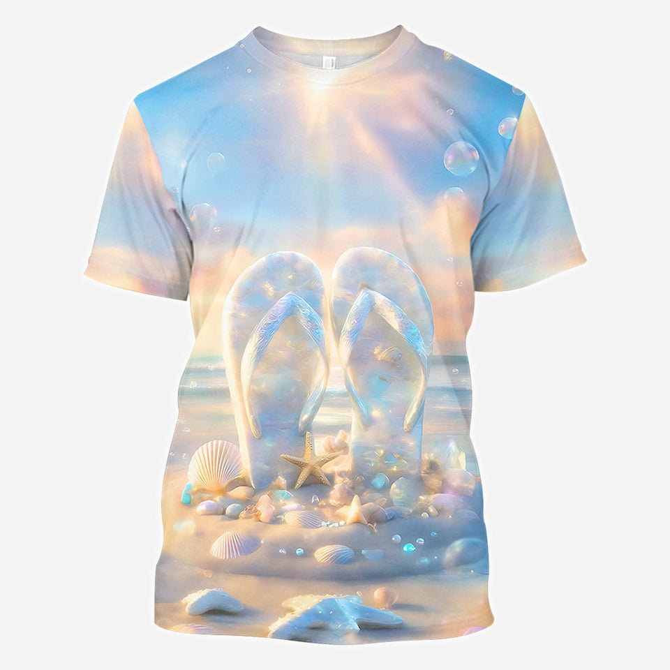 Life Is Better With Flipflops - Personalized Sea Lover All Over Shirt