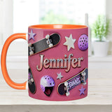 Love Skateboarding - Personalized Skateboarding Accent Mug & Coaster
