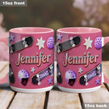 Love Skateboarding - Personalized Skateboarding Accent Mug & Coaster