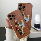 Best Dad Ever - Personalized Father 3D Embossed Leather Phone Case