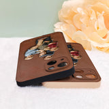 Best Dad Ever - Personalized Father 3D Embossed Leather Phone Case