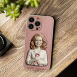 Hope - Personalized Breast Cancer Awareness 3D Embossed Leather Phone Case