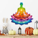 Let That Sht Go - Personalized Yoga LED Light Wall Clock