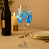 Turtle Waves - Personalized Turtle Wine Glass With Long Stem