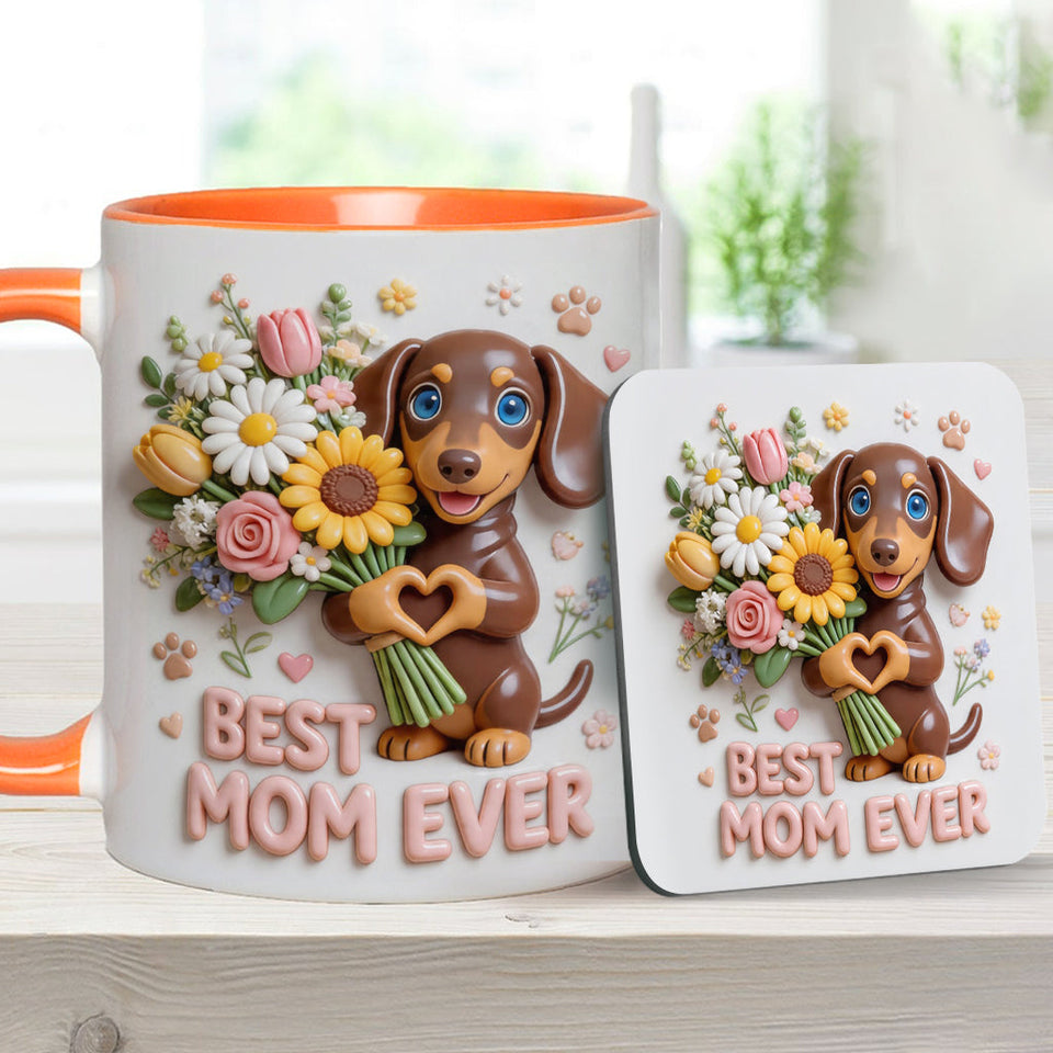 Custom Any Photo - Personalized Dog Accent Mug & Coaster