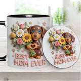 Custom Any Photo - Personalized Dog Accent Mug & Coaster
