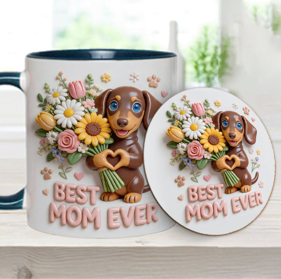 Custom Any Photo - Personalized Dog Accent Mug & Coaster