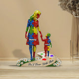 Tu ne marcheras jamais seul - Plaque acrylique personnalisée de sensibilisation à l'autisme