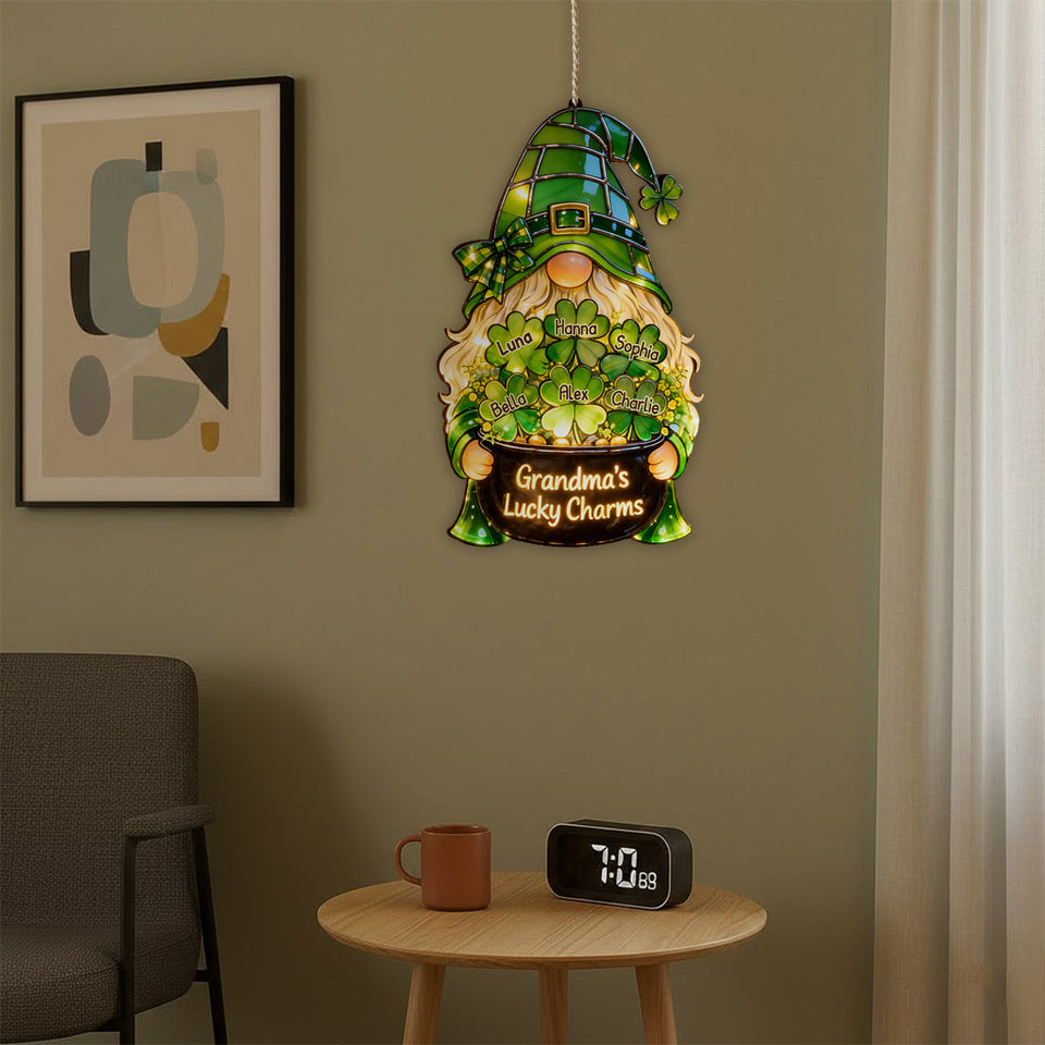Granndma's Lucky Charms - Personalized Grandma LED Light Acrylic Sign