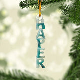 Sea Glass Alphabet, Name Ornament - Personalized Family Custom Shaped Ornament