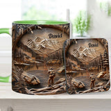 Fishing Lover - Personalized Fishing Accent Mug