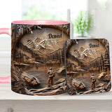 Fishing Lover - Personalized Fishing Accent Mug