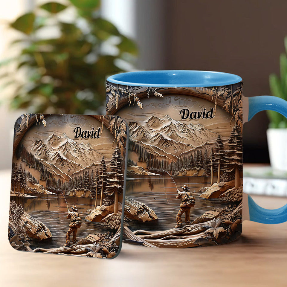 Fishing Lover - Personalized Fishing Accent Mug
