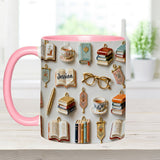 Just A Girl Who Loves Books - Personalized Book Accent Mug & Coaster