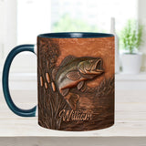 The Best Fisher - Personalized Fishing Accent Mug