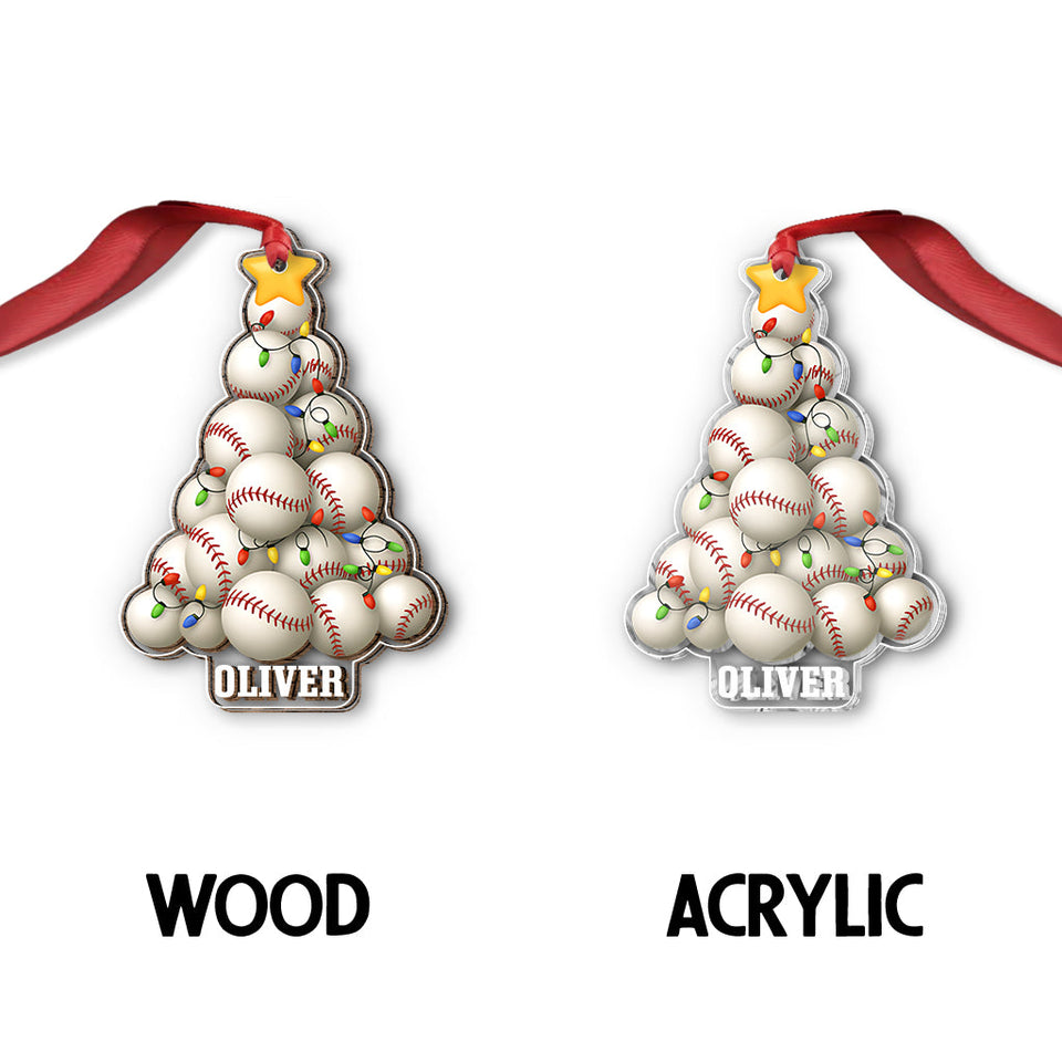 Sport Lovers Balls Christmas Tree - Personalized Football Ornament