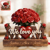 Mom We Love You - Personalized Mother Custom Shaped Acrylic Plaque