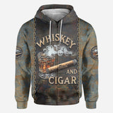 Whiskey And Cigar - Personalized Whisky All Over Shirt