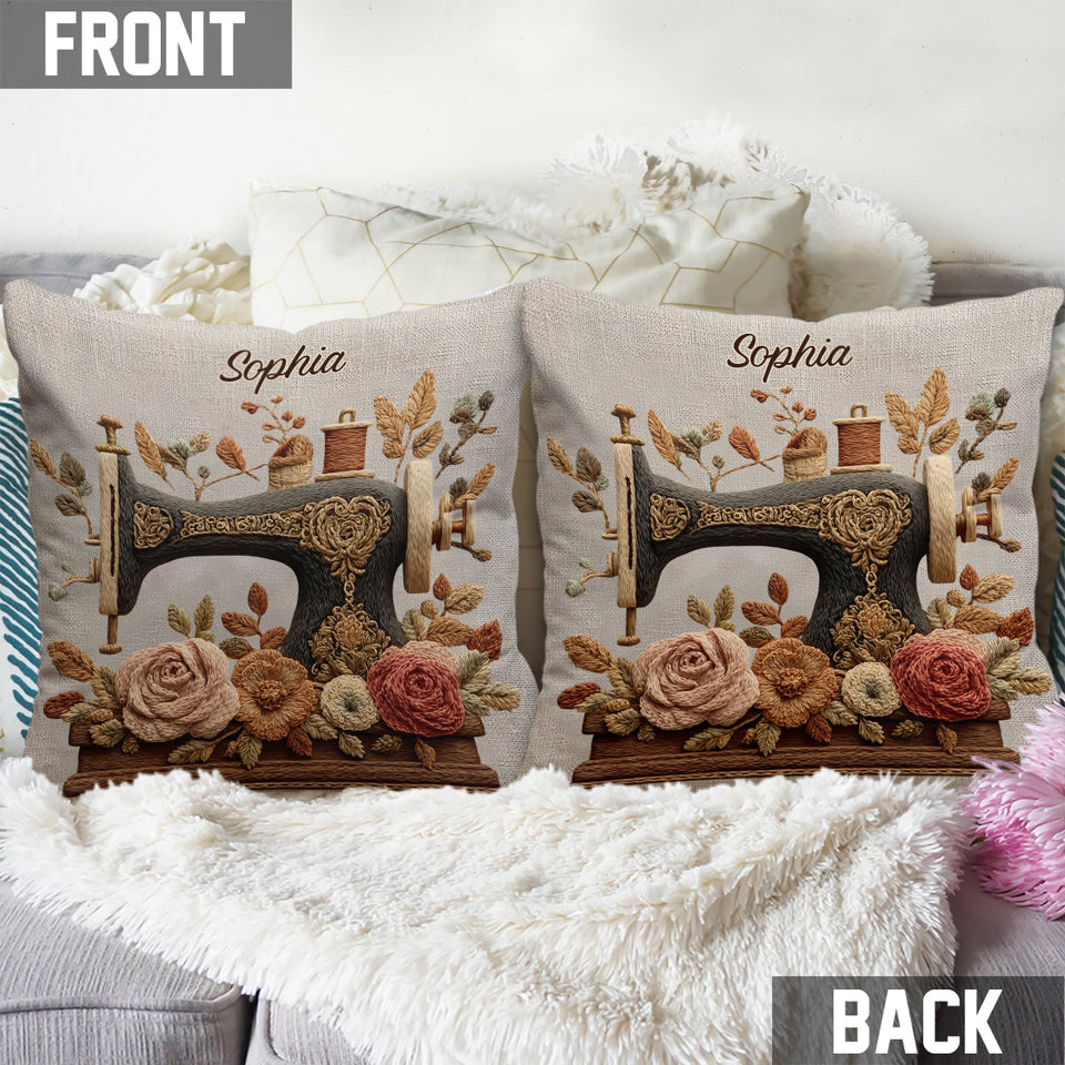 Love Sewing - Personalized Sewing Throw Pillow