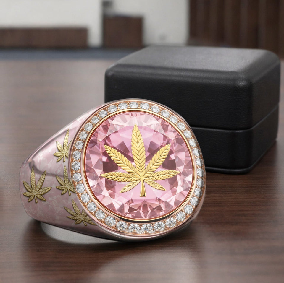 Unique Stone - Personalized Weed Signet Ring