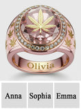 Unique Stone - Personalized Weed Signet Ring