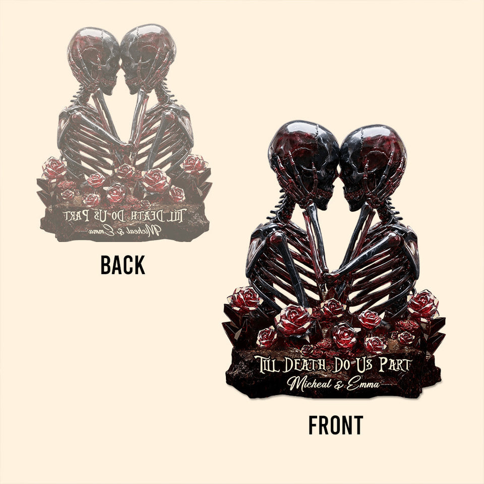 Till Death Do Us Part - Personalized Couple Custom Shaped Acrylic Plaque