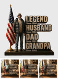 Legend Husband Dad Grandpa, Father's Day Gift - Personalized Grandpa Custom Shaped Acrylic Plaque