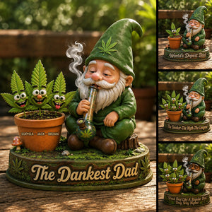 Weed Fathers Day Card, Worlds Dopest Dad, Stoner Gifts - Personalized Weed Custom Shaped Acrylic Plaque