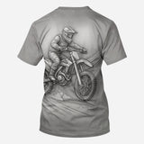 Metalic Dirt Bike/ Motocross - Personalized Dirt Bike All Over Shirt
