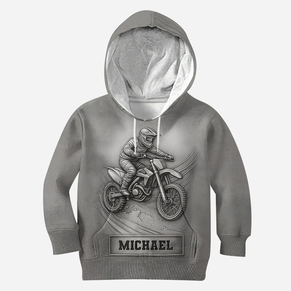 Metalic Dirt Bike/ Motocross - Personalized Dirt Bike All Over Shirt