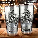 Metalic Dirt Bike/ Motocross - Personalized Dirt Bike Tumbler