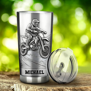 Metalic Dirt Bike/ Motocross - Personalized Dirt Bike Tumbler