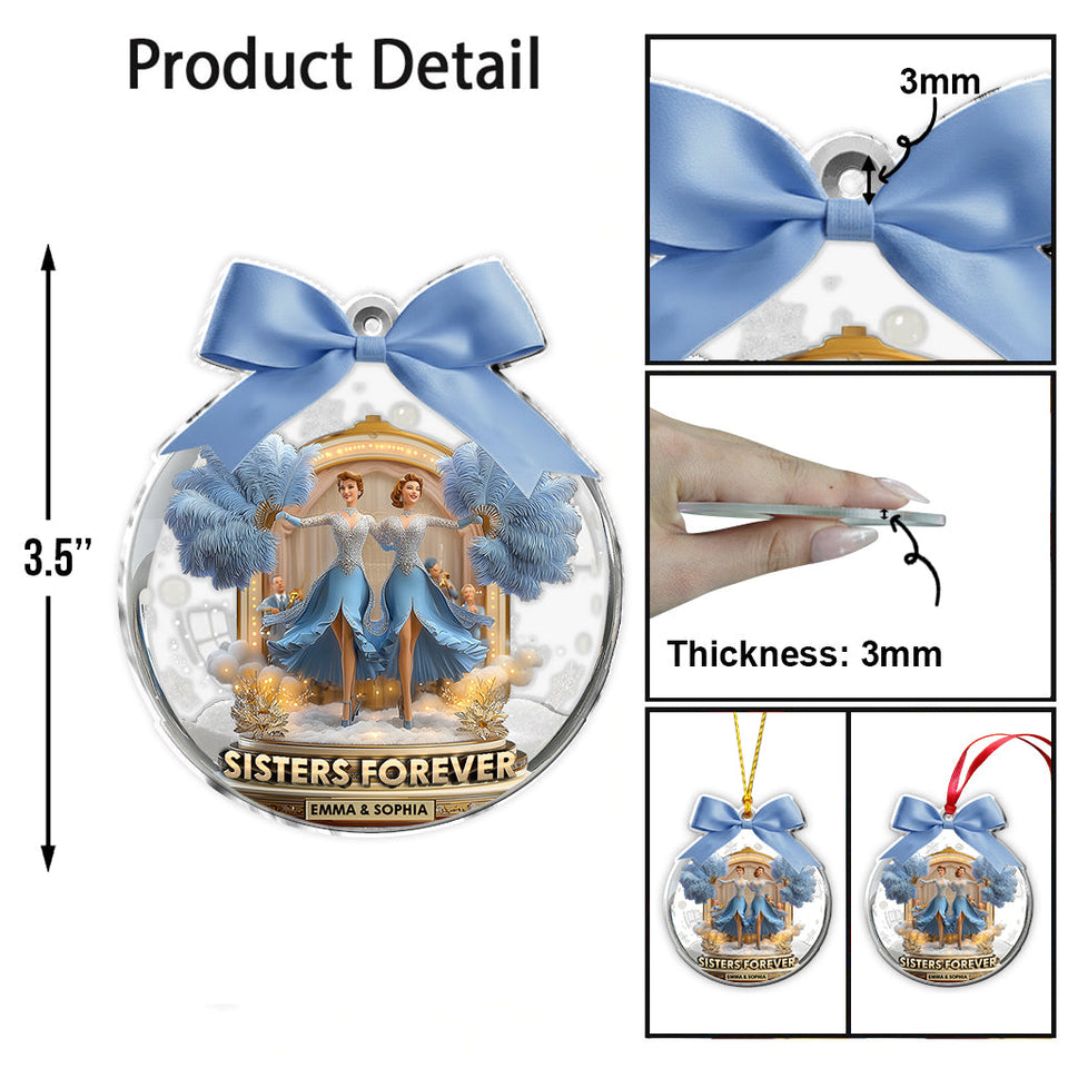 Sisters Forever - Personalized Sibling Ornament