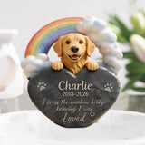 Cross The Rainbow Bridge - Personalized Dog Custom Shaped Acrylic Plaque