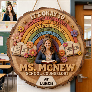 Custom Rotating Teacher Name - Personalized Teacher Spinner Sign Custom Shape