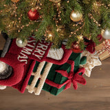 Merry Christmas - Personalized Family Shaped Tree Skirt