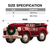 Merry Christmas - Personalized Family Shaped Tree Skirt