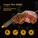 Gun Whiskey Decanter Set with Two Shot Glasses