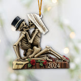 Love Never Dies - Personalized Skull Ornament
