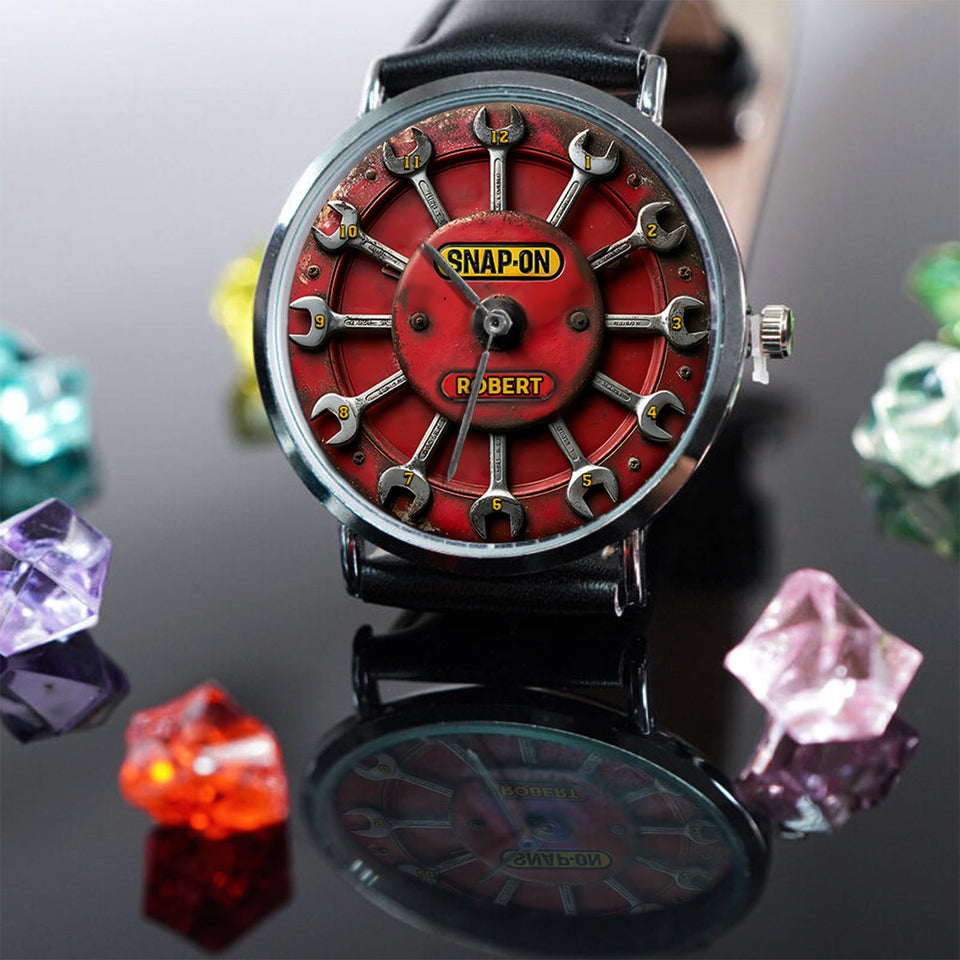 Time To Snap-On - Personalized Mechanic Hand Watch