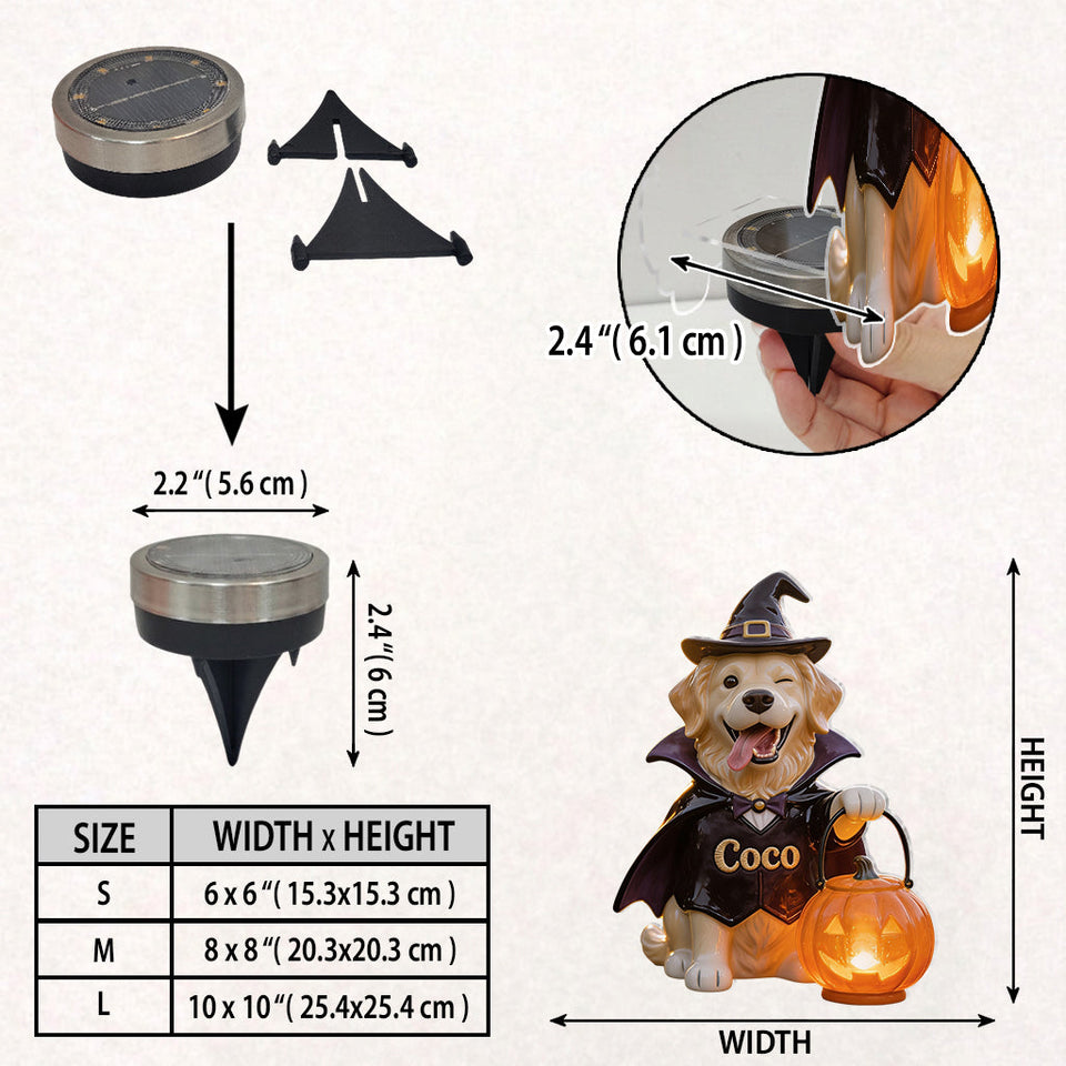 Fall Costume - Personalized Dog Solar Acrylic Light