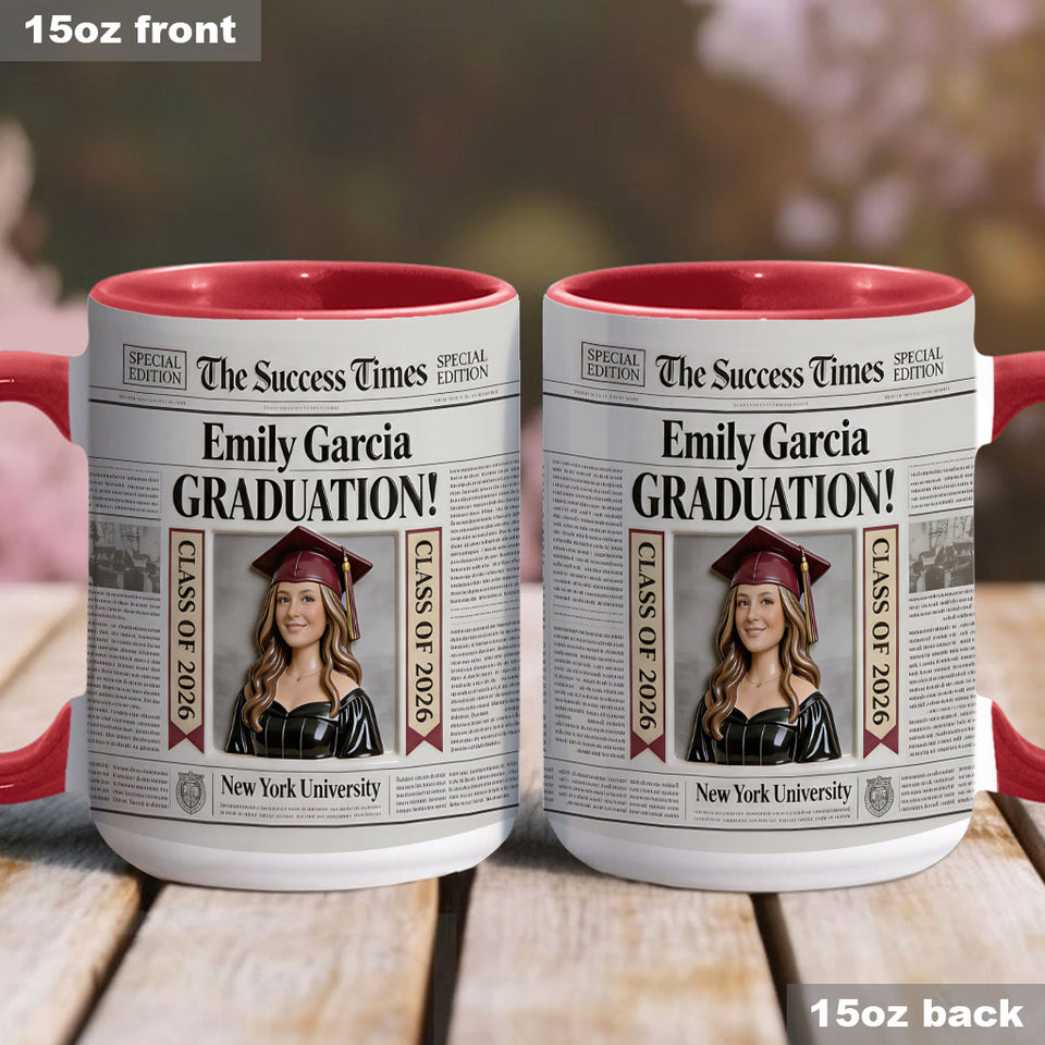 The Success Times - Personalized Graduation Accent Mug
