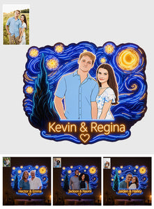 Beautiful Night Couple Gift - Personalized Couple Neon LED Light Sign
