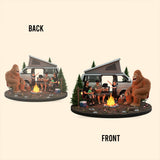 Funny Camp With Sasquatch, Custom From Any Photo - Personalized Camping Custom Shaped Acrylic Plaque
