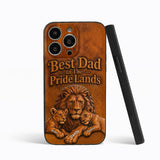 Papa Lion - Personalized Father 3D Embossed Leather Phone Case