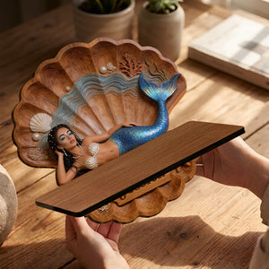 Mermaid Soul - Personalized Mermaid Wooden Floating Shelf