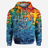 Défenseur de l'autisme Accept Adapt - Sweat à capuche et leggings personnalisés pour la sensibilisation à l'autisme