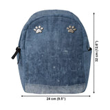 Any Photo Personalized Denim Dog Backpack - Personalized Dog Changeable Leather Patch Backpack